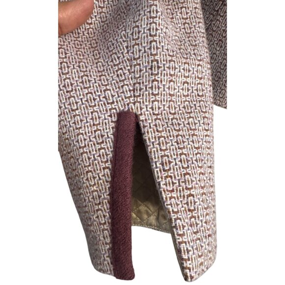 Petite Sophisticate Wool Blend Red & White Pattern Blazer Jacket Size 0 - Picture 6 of 15